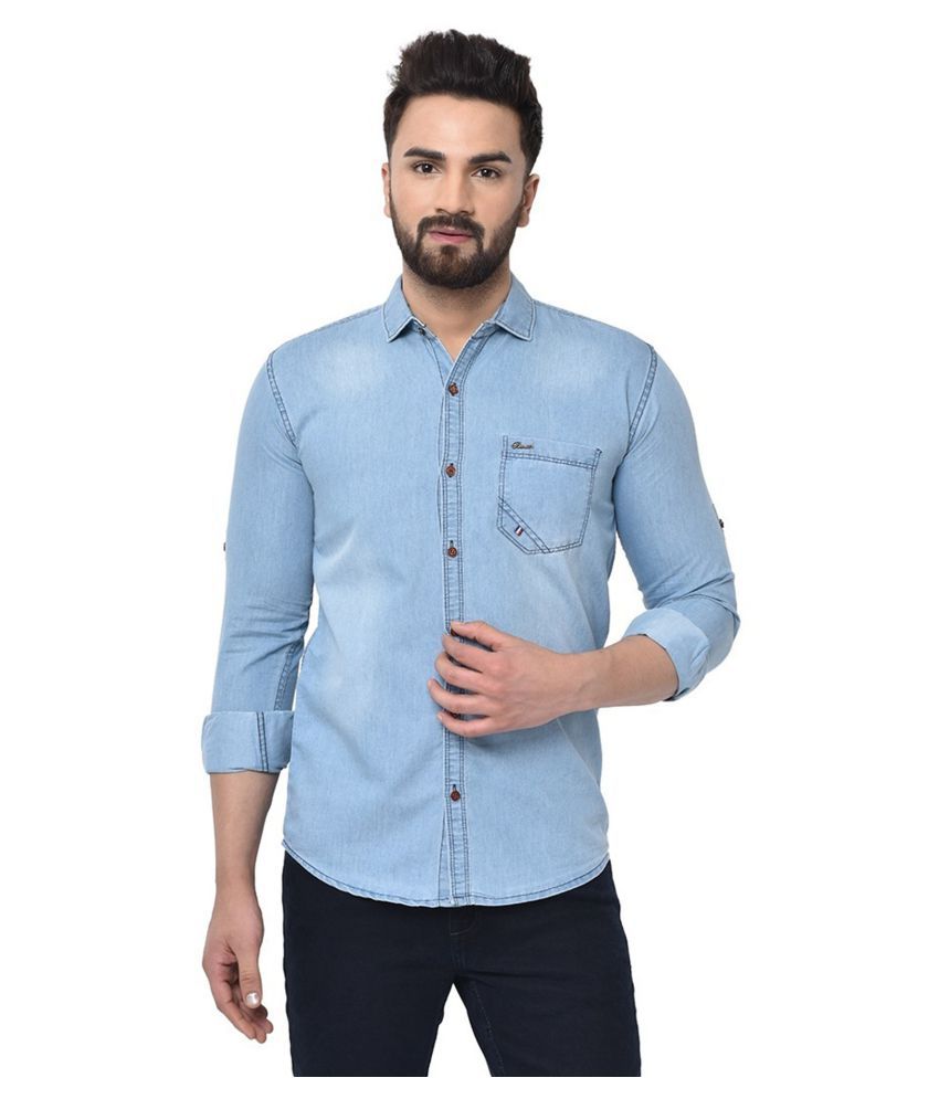 ATM SHIRT Denim Blue Shirt - Buy ATM SHIRT Denim Blue Shirt Online at ...