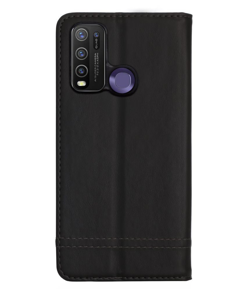 Vivo Y30 Flip Cover by PUDINI - Black - Flip Covers Online at Low ...