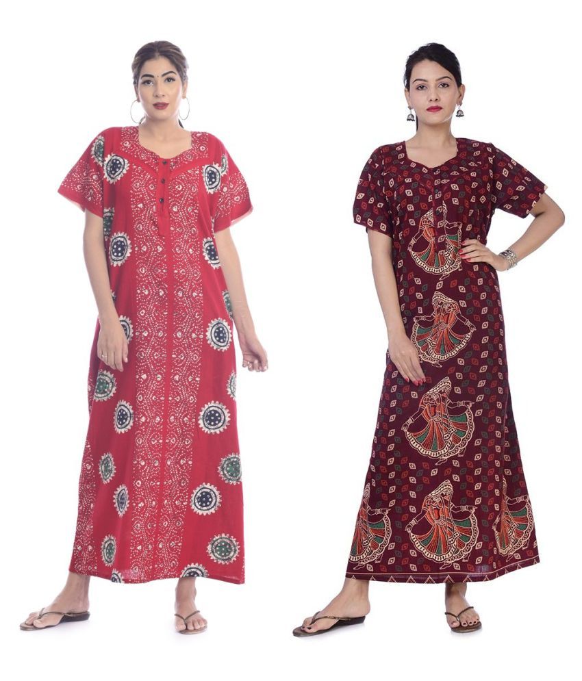     			Apratim Cotton Nighty & Night Gowns - Multi Color