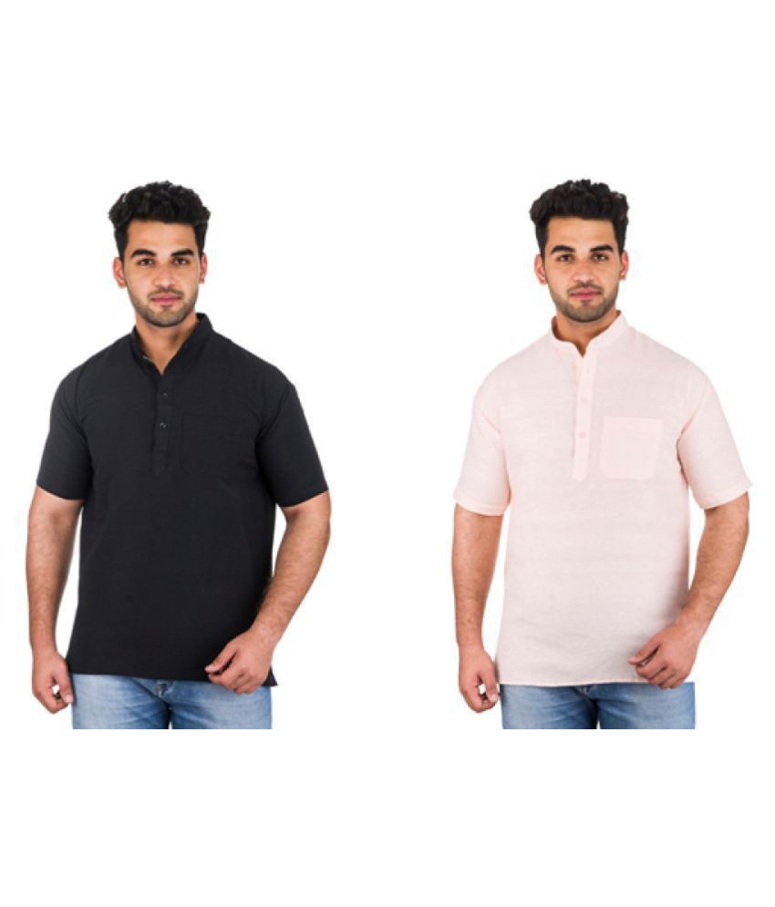     			DESHBANDHU DBK Multi 100 Percent Cotton Kurta Pack of 2