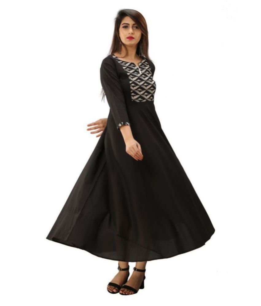 black full sleeve anarkali