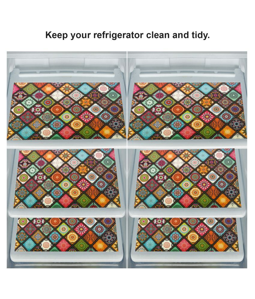     			E-Retailer Set of 6 PVC Multi Fridge Mats