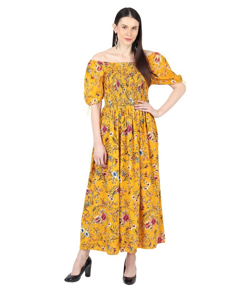long viscose frock design