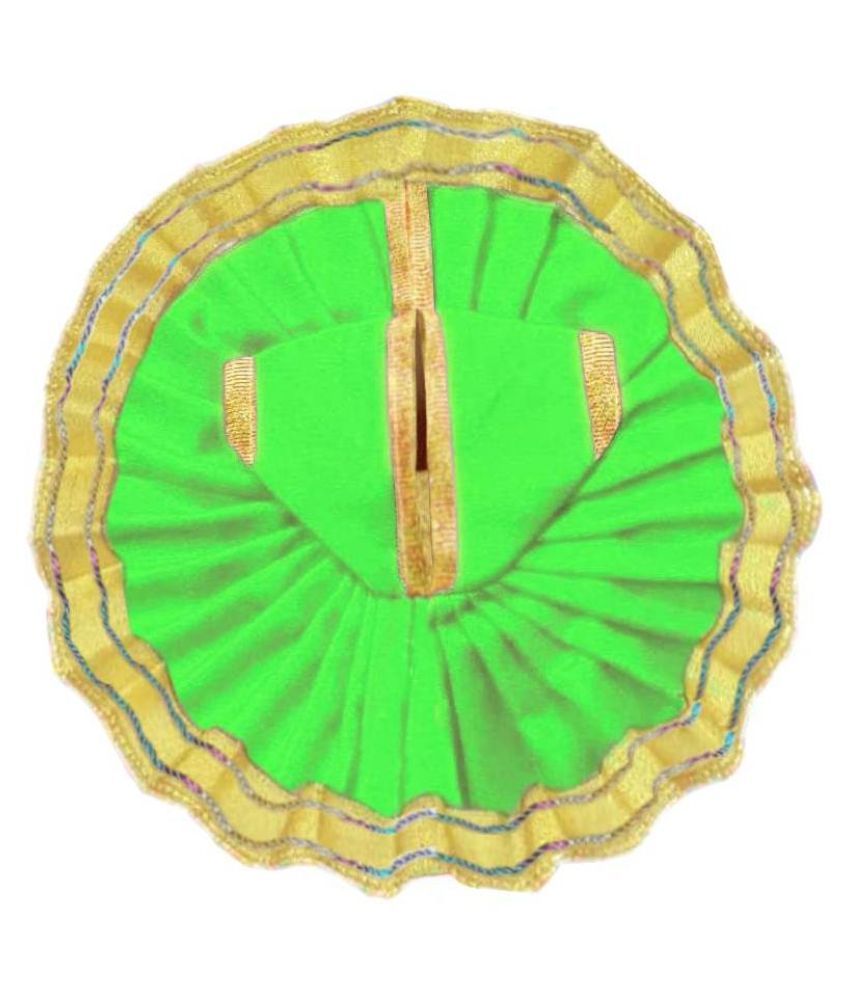 MAJANSY Laddu Gopal Dress Size 5 - Parrot Green Gold Lace Poshak: Buy MAJANSY Laddu Gopal Dress 