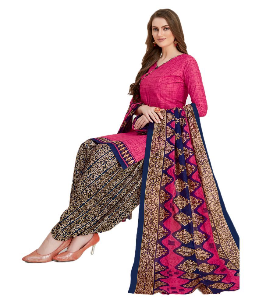 unstitched cotton dress material online