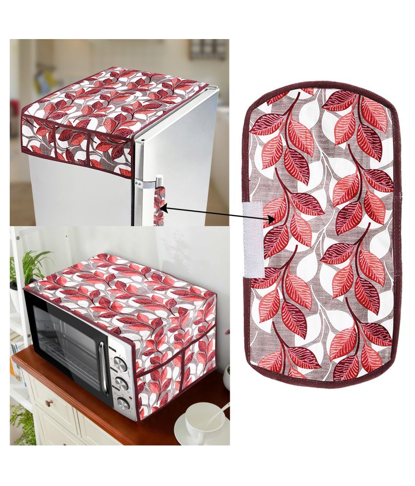     			E-Retailer Set of 3 Polyester Pink Fridge Top Cover