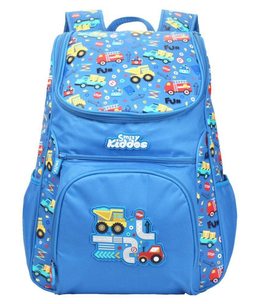     			Smily Kiddos | Smily U shaped Backpack (Blue) 15 Ltr | Kids Backpack | School Backpack | Backpack for kids | Blue Backpack for kids | School bag  for kids