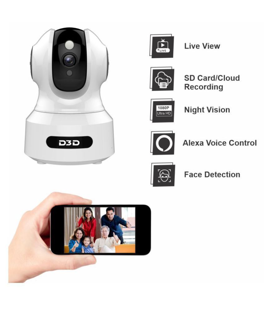 D3D D826 Home Security WiFi Dome 1080P 2 0MP Mobile View Camera Price