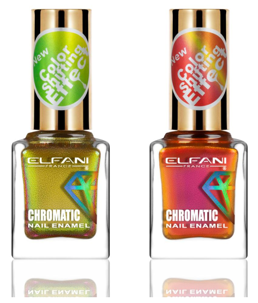     			Elfani Nail Polish Multi Multichrome Pack of 2 18 mL