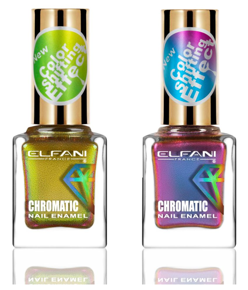     			Elfani Nail Polish Multi Multichrome Pack of 2 18 mL