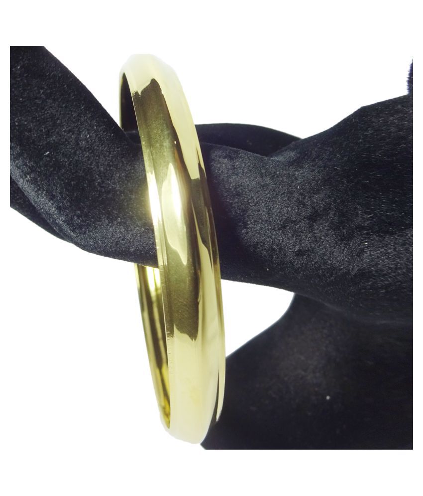 LUXURY SONS® 22K Gold Plated Brass Kada Bracelet Bangle For Men & Boys