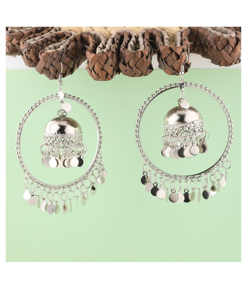 Stylish Party Wear Silver jumki Dangle Earrings For Women Girl - Buy ...