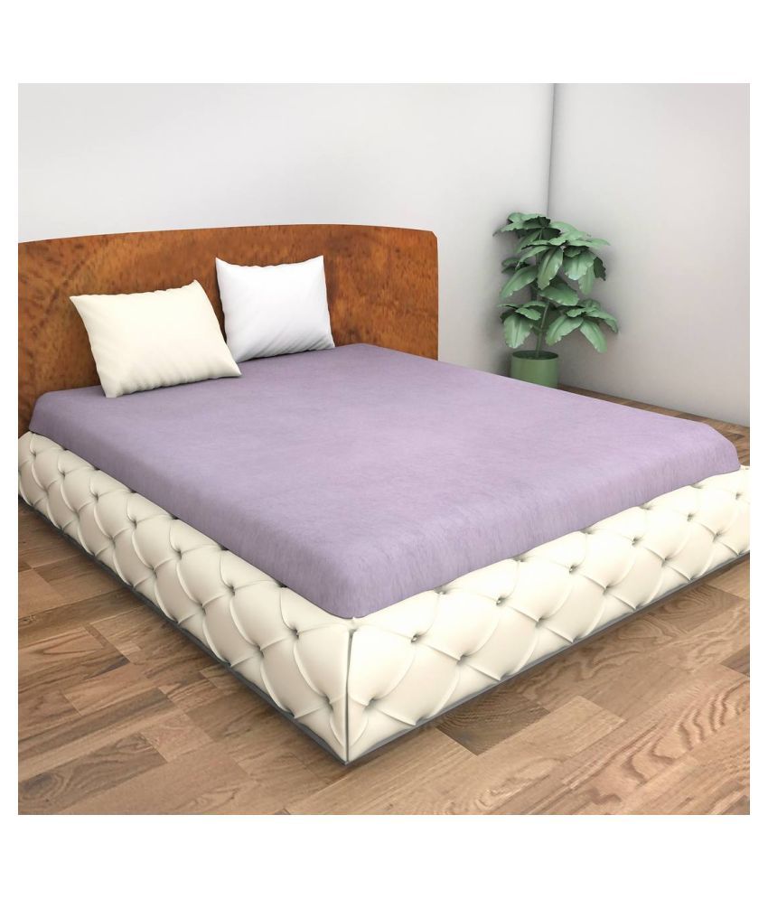 Fabura Purple Cotton Mattress Protector Buy Fabura Purple Cotton