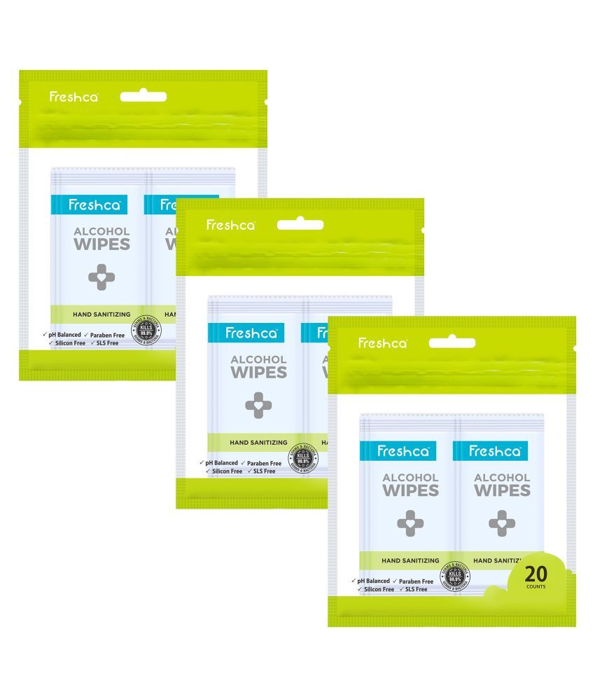 Freshca Freshca Hand Sanitizing Wet Wipes Wet Wipes ( 60 Pcs ) Pack of