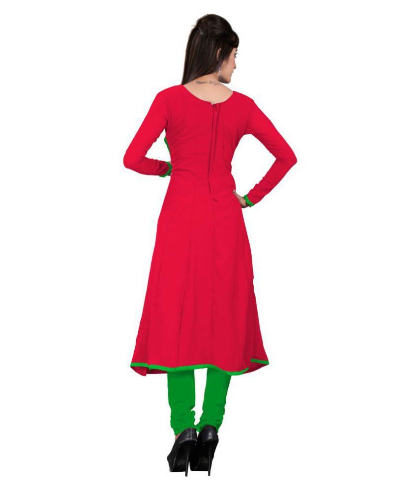 red georgette frock