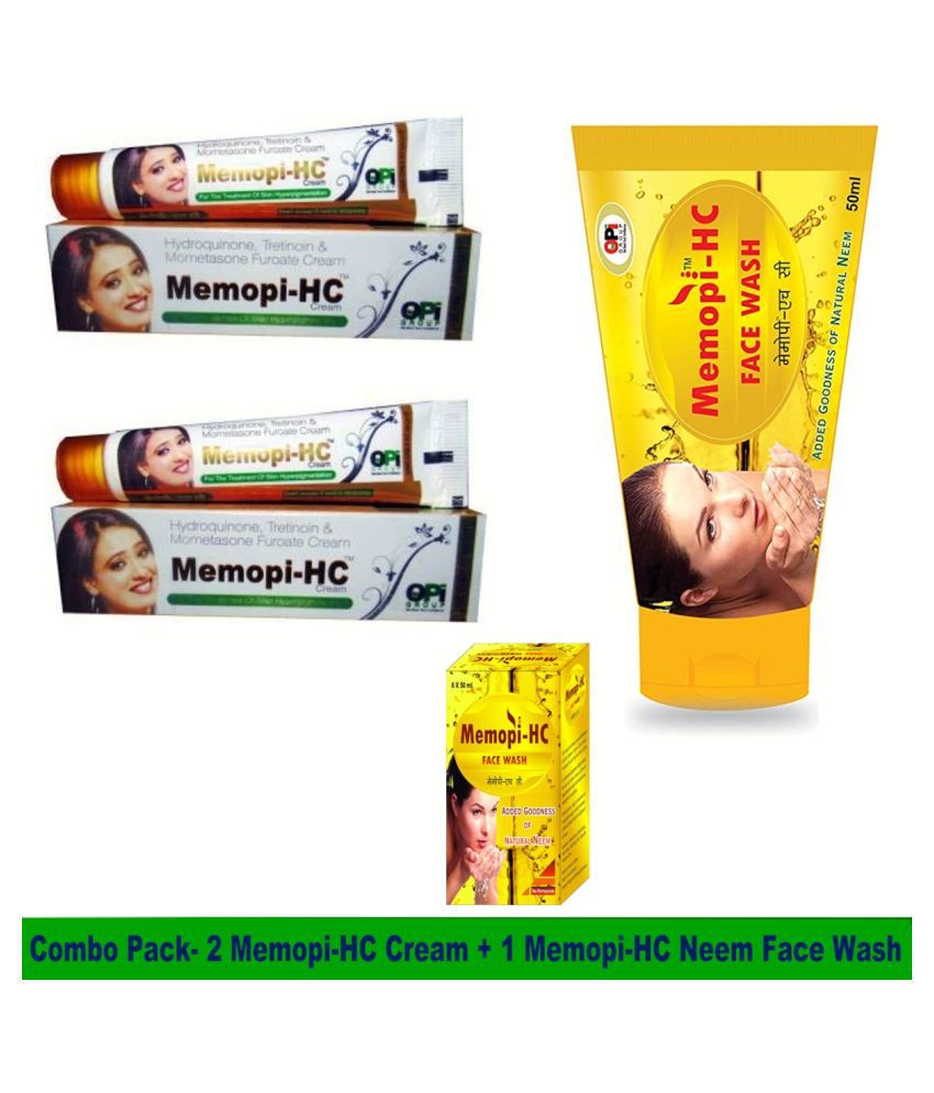     			Memopi HC Cream and Face Wash Combo (15x2)gm+50ml Night Cream 80 gm