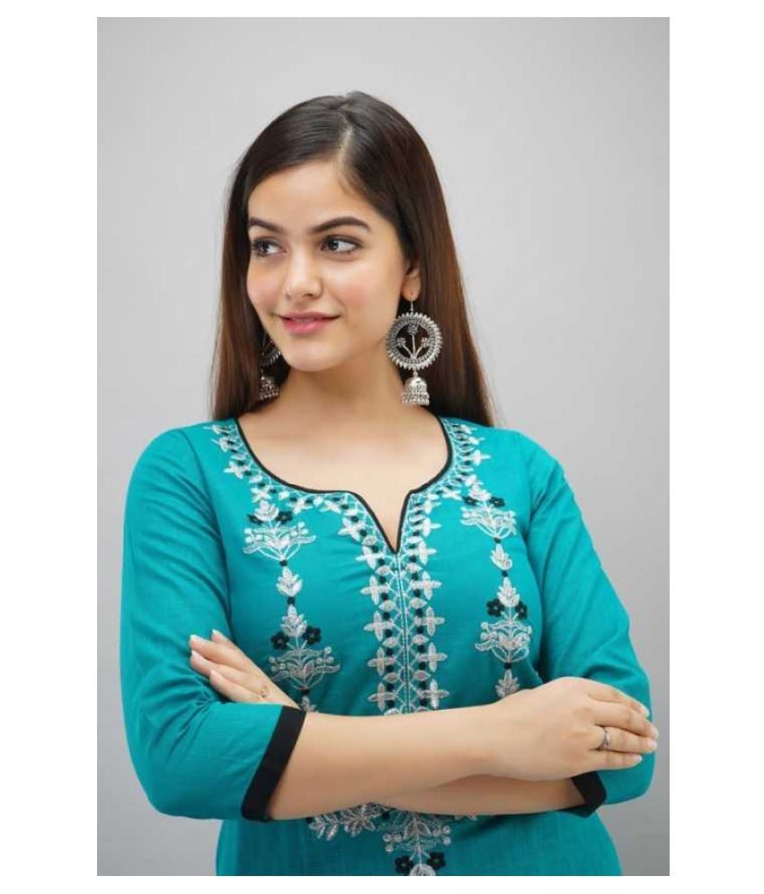 HannaImpex Cotton Kurti With Skirt Stitched Suit Buy HannaImpex
