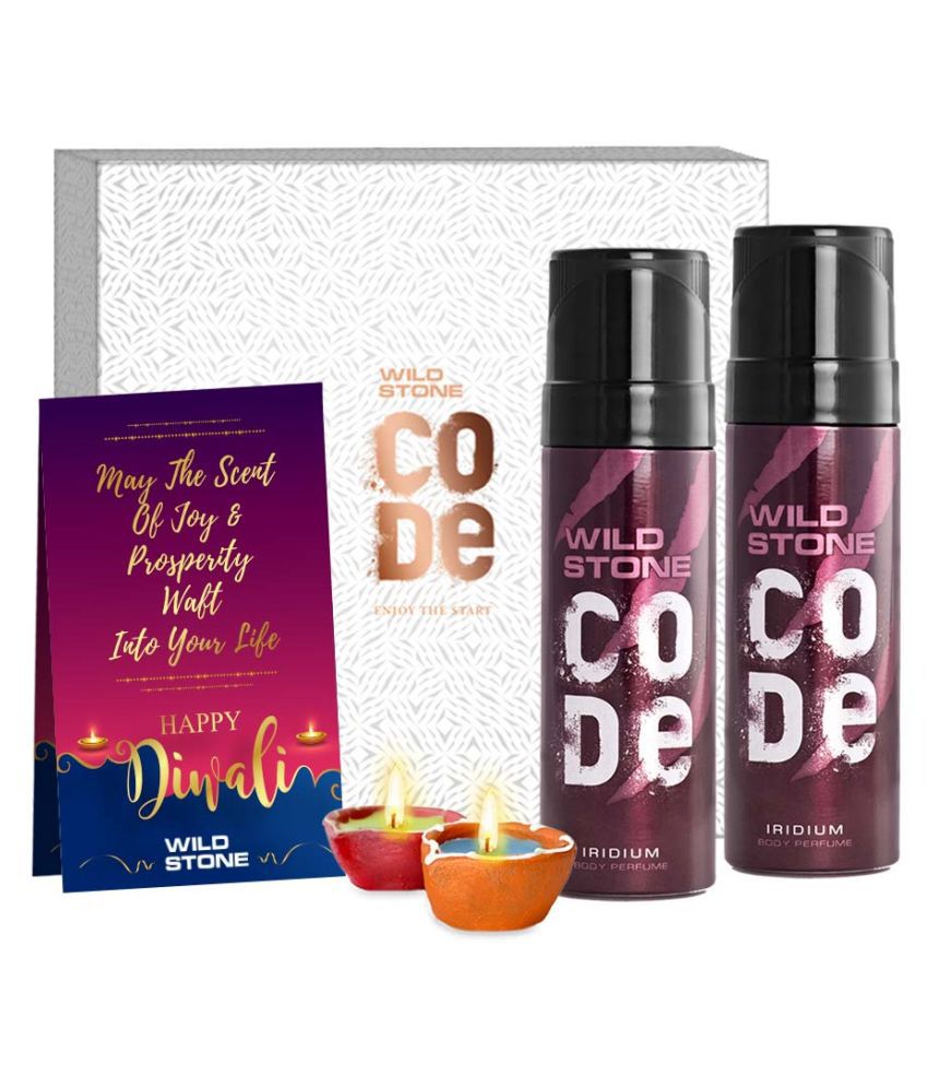     			Wild Stone Diwali Gift Box with 2 Code Iridium Body Perfume 120ml and 2 Diya Combo Set ()