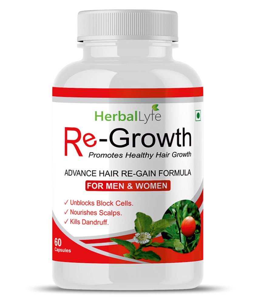 Herballyfe Hair Regrowth For Hair With Pure Herbs Extract Capsule 500 Mg Pack Of 2 Buy 7427