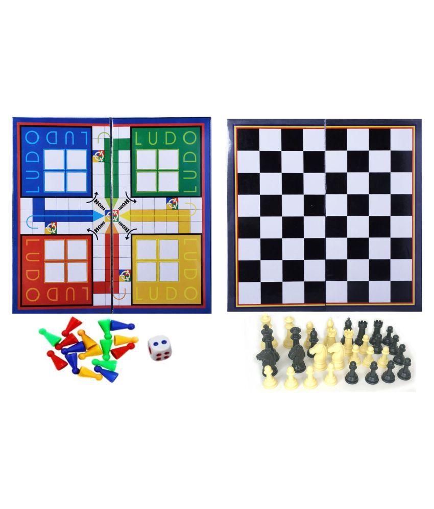Planet of Toys Premium Made in India Mind Challenge Classic 2 in 1 Ludo and  Chess Travel Board Game for Family, Kids & Friends Strategy & War Games  Board Game - Buy