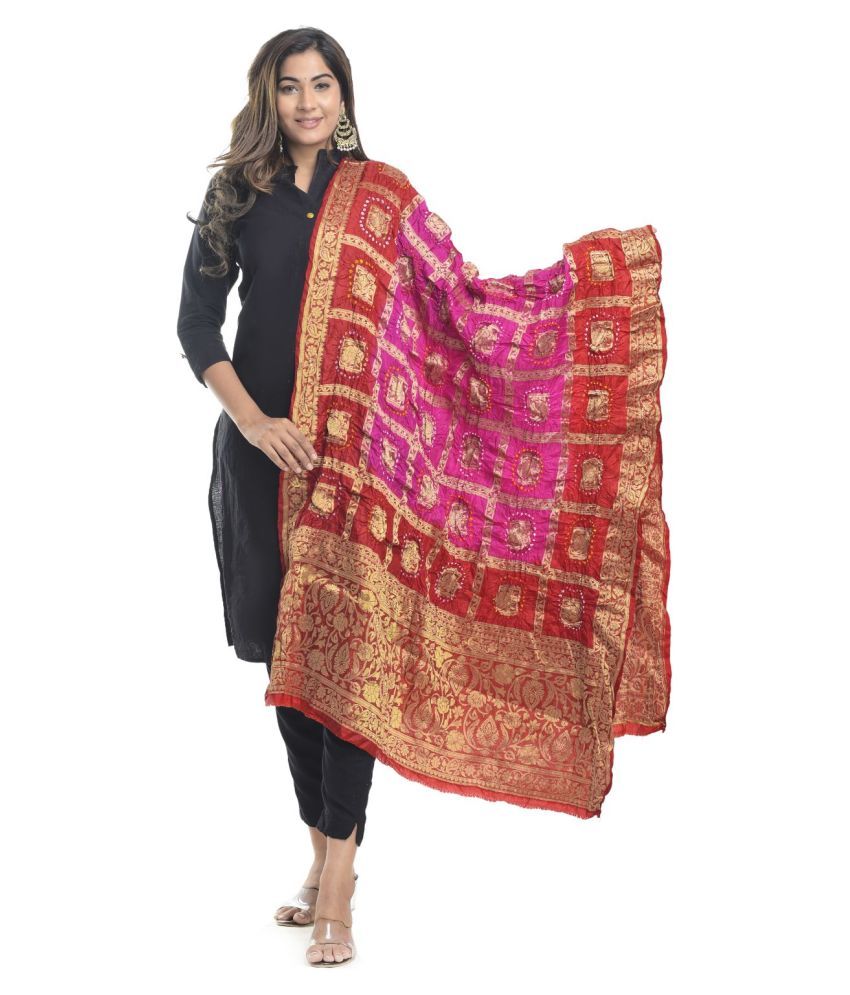     			Raj Multicoloured Banarasi Silk Banarasi Dupatta