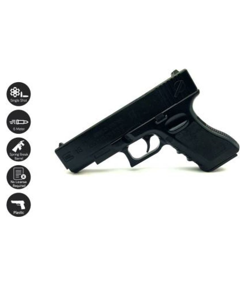 Spy Shooting Pistol Gun Toy with Soft Bullets and Laser Pointer for