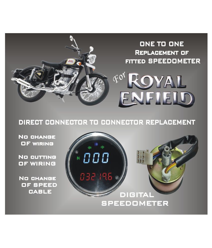 Digital Speedometer for Royal Enfield Bullet Classic 350,500 Standard
