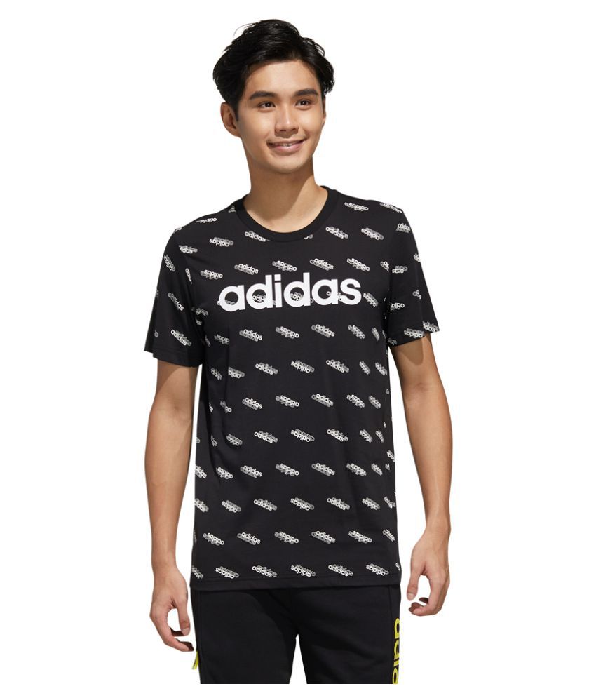 Adidas Black Cotton T-Shirt - Buy Adidas Black Cotton T-Shirt Online at