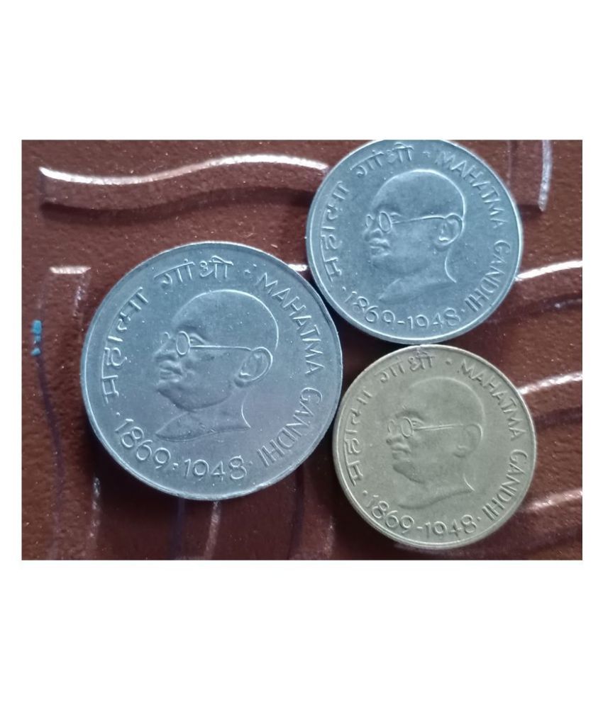     			MANMAI - 3 ALL DIFFERENT SET - MAHATMA GANDHI 3 Numismatic Coins