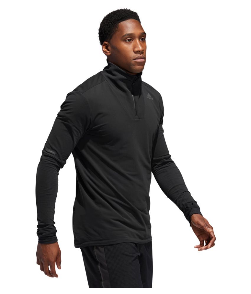 Adidas Black Polyester Viscose Terry Sweatshirt - Buy Adidas Black ...