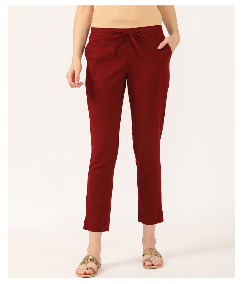 Buy V2 Cotton Pajamas - Maroon Online at Best Prices in India - Snapdeal