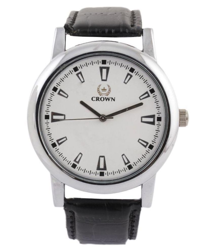 Crown watches CR001 Leather Analog Men's Watch Buy Crown watches CR001 Leather Analog Men's