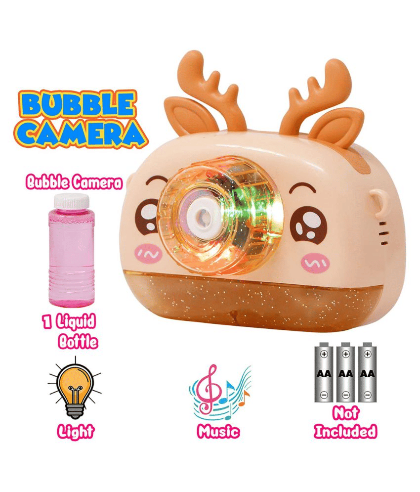 Cute Camera Shape Bubble Machine with Bubble Solution- Battery Operated