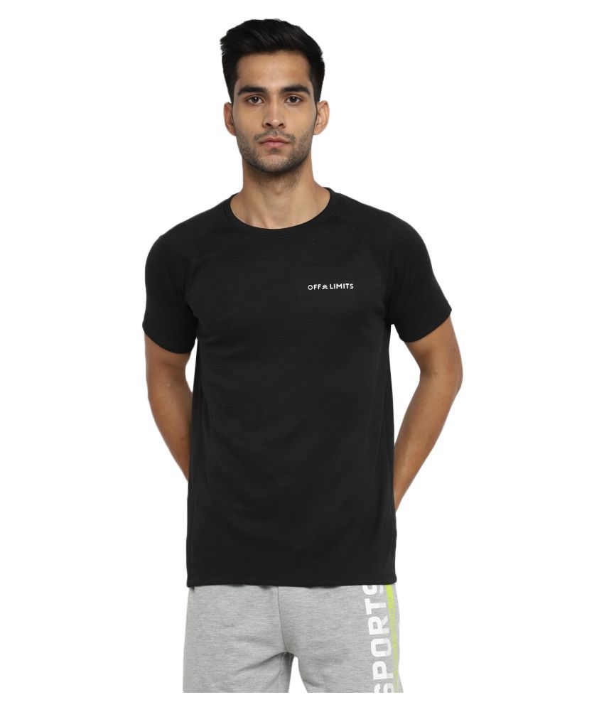 OFF LIMITS Black Polyester T-Shirt - Buy OFF LIMITS Black Polyester T ...
