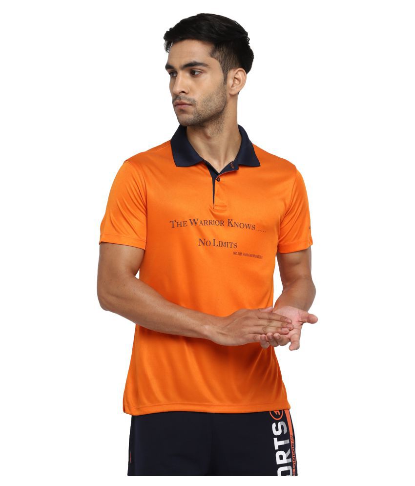    			OFF LIMITS Orange Polyester Polo T-Shirt
