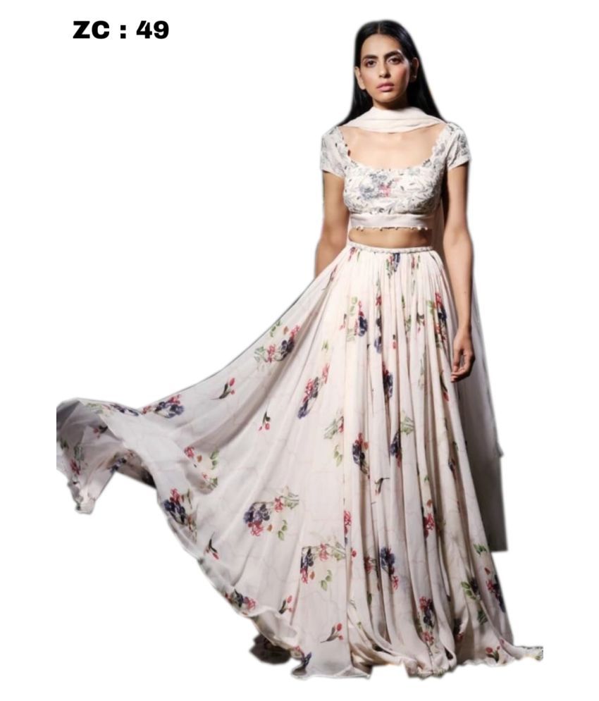 white chaniya choli