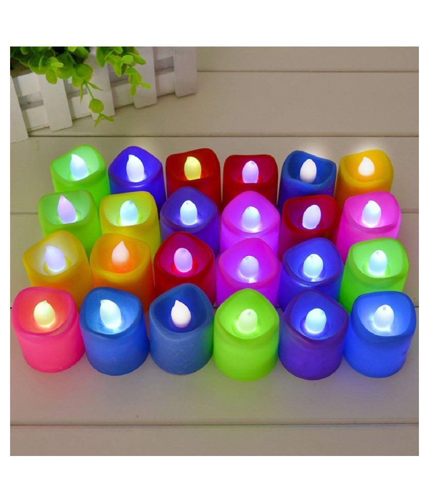 thrifkart multi color candle LED Candle Multi Pack of 12 Buy