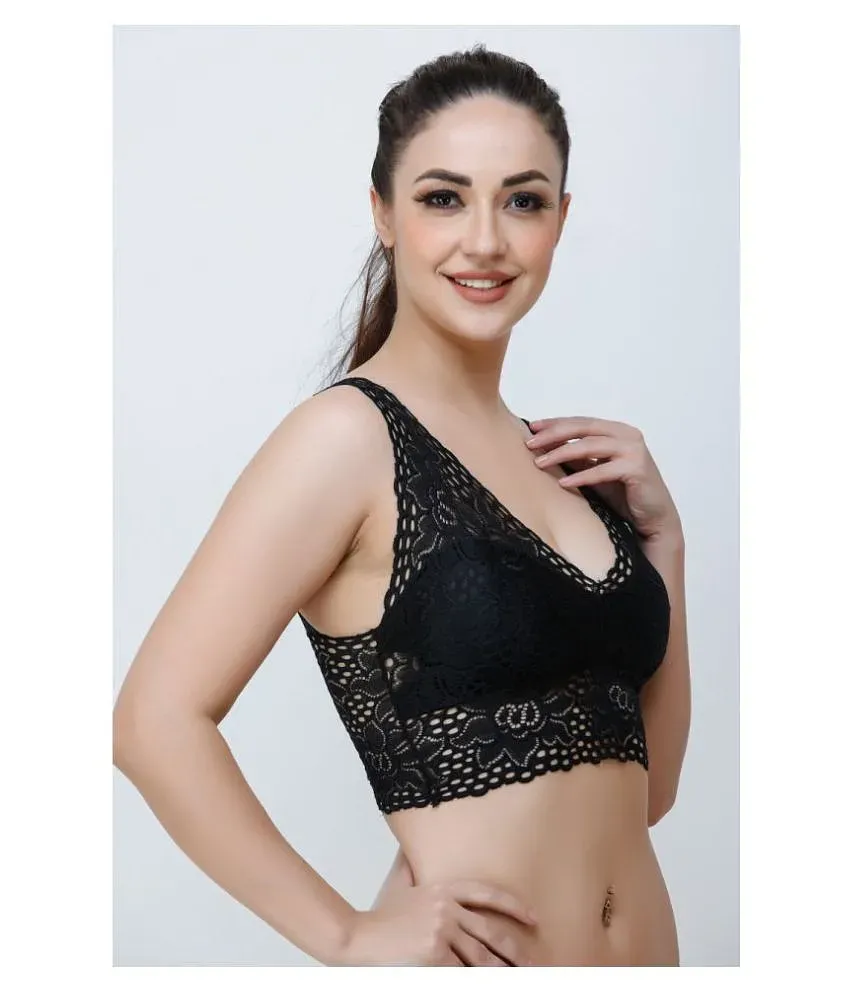 Strapps Nylon Bralette - Black - Buy Strapps Nylon Bralette - Black Online  at Best Prices in India on Snapdeal