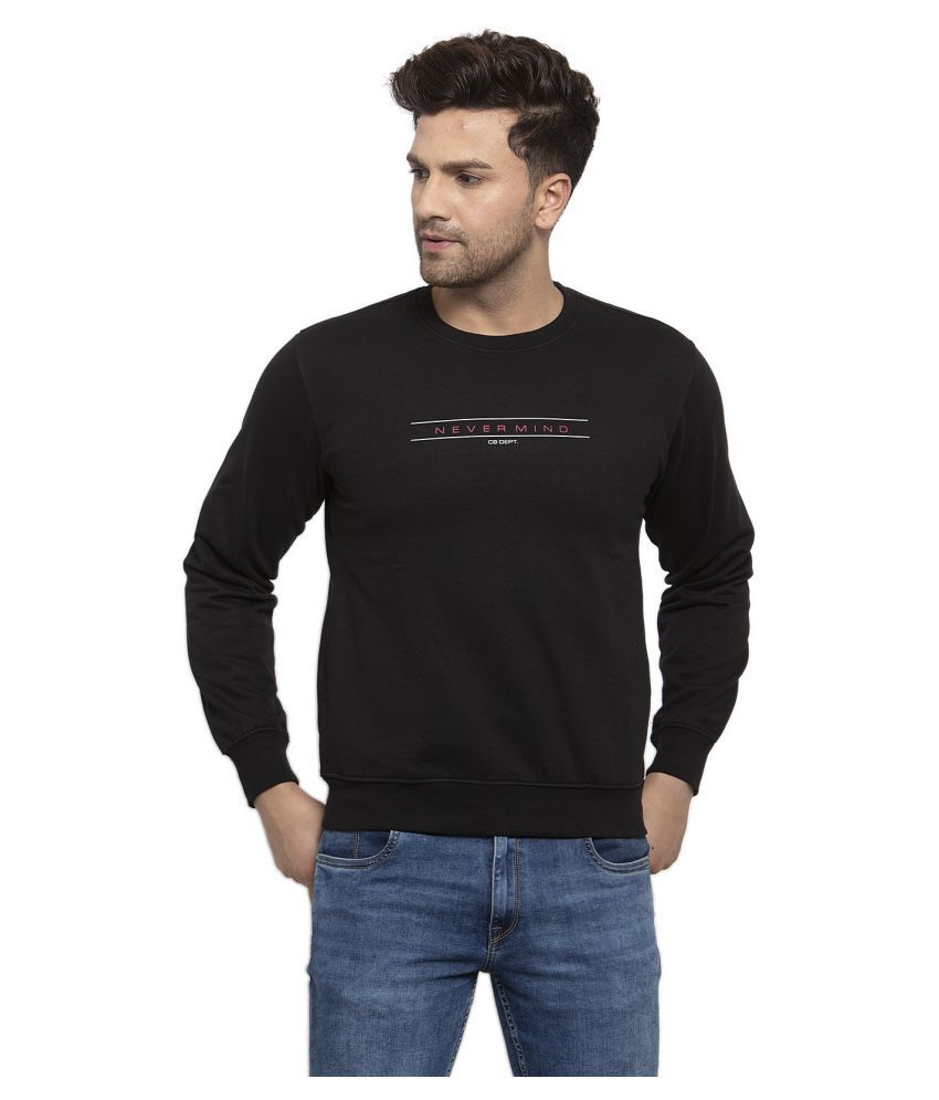 Cantabil Black Sweatshirt - Buy Cantabil Black Sweatshirt Online at Low ...