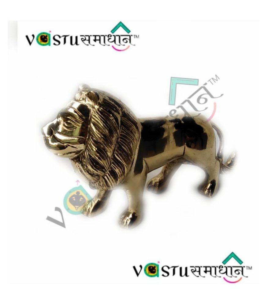 VASTU SAMADHAN Brass Fengsui LION Statue Home Decor Good Luck , Gift