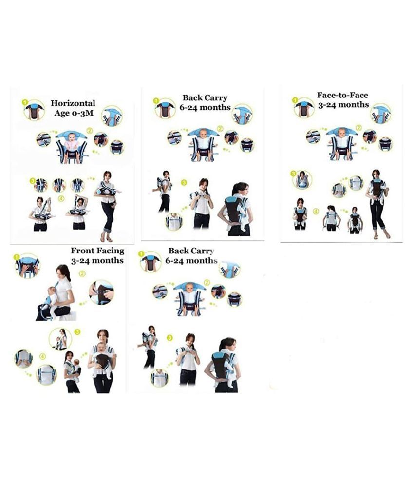 Baby Carrier Bag/Adjustable Hands Free 4 in 1 with Baby safety Belt