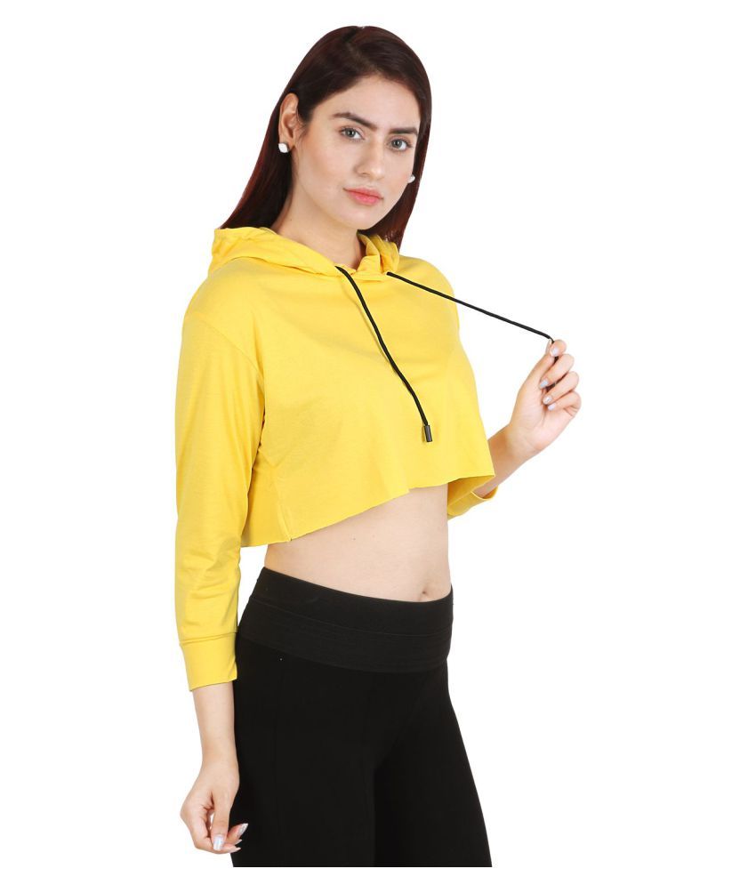 SFOS Cotton Crop Tops Yellow Buy SFOS Cotton Crop Tops Yellow