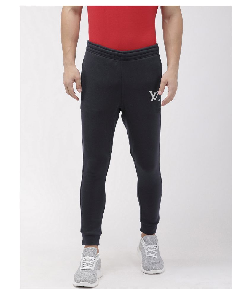 black polyester lycra trackpants