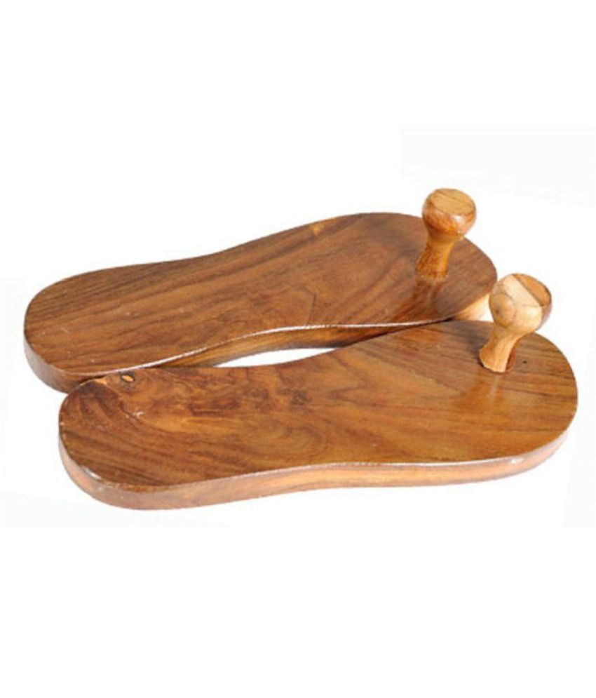 Wooden Khadau, Charan Paduka, Wooden Slipper, for Pooja -1 Set: Buy Wooden  Khadau, Charan Paduka, Wooden Slipper, for Pooja -1 Set at Best Price in  India on Snapdeal