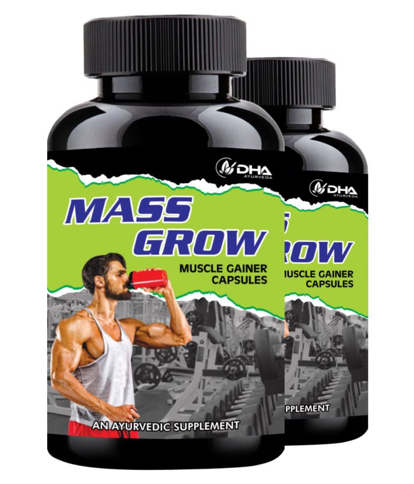 Dha Ayurveda Mass Grow Herbal Muscle Grow Supplement Capsule 60 Nos 5545