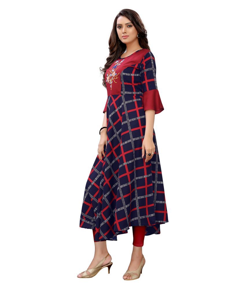 rayon frock kurti design