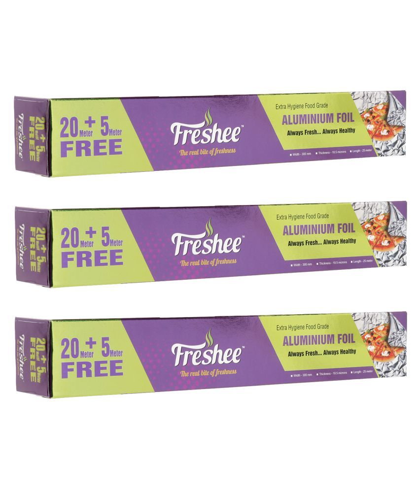     			Freshee 25m Aluminium Foil Paper Pack of 3