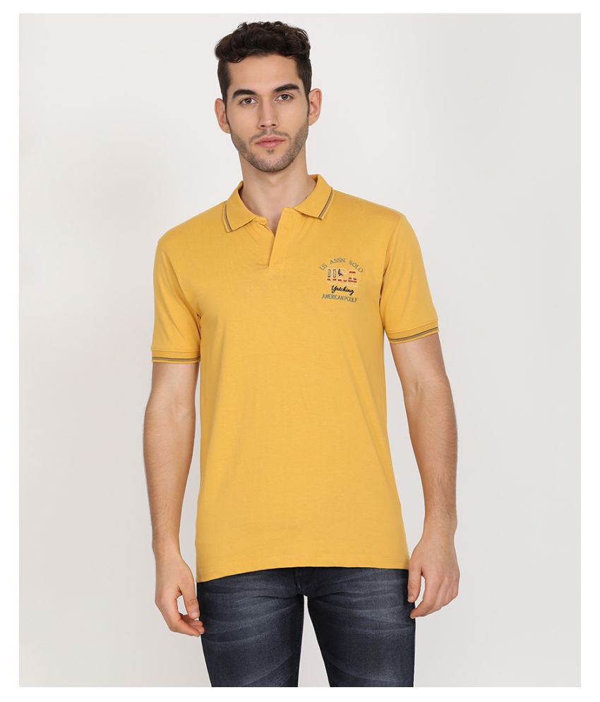 V2 Yellow Plain Polo T Shirt - Buy V2 Yellow Plain Polo T Shirt Online ...