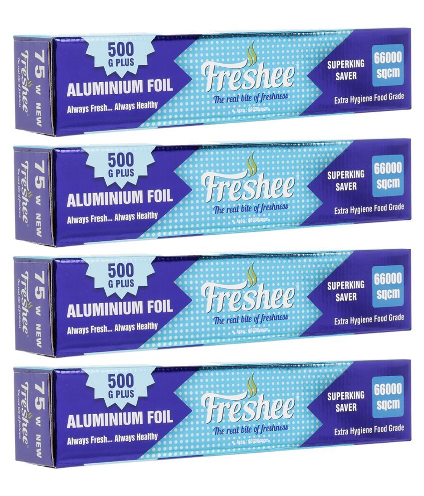     			Freshee 66000sqcm 22m Aluminium Foil Paper Pack of 4