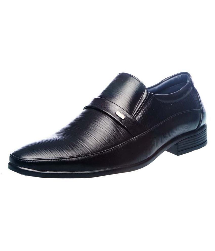 khadims formal black shoes